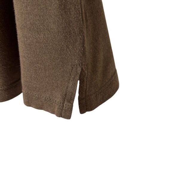 DKNY Jeans XL dark brown scoop notch neck soft 3/4 sleeve long top - Picture 7 of 10